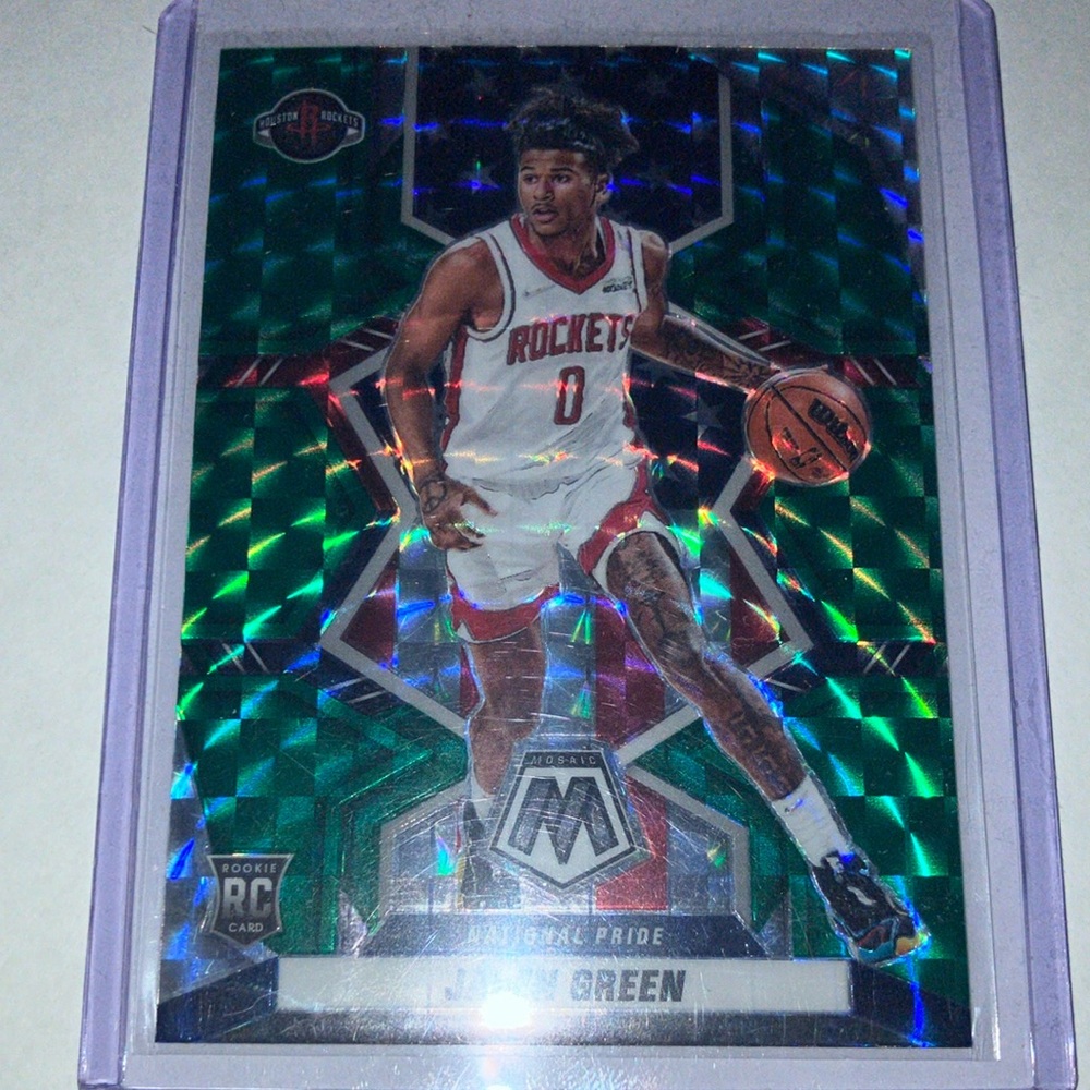 2021-22 Panini Mosaic Jalen Green Houston Rockets 🚀 PRIZM Rookie Card RC